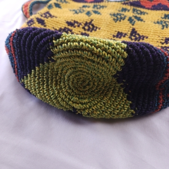 Unbranded Guatemalan Multi Colored Zip Closure Shoulder Bag - Picture 6 of 6